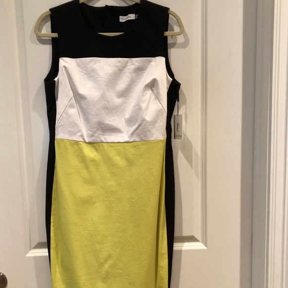 NWT Calvin Klein Colorblock Dress Sz12 - Picture 3 of 7